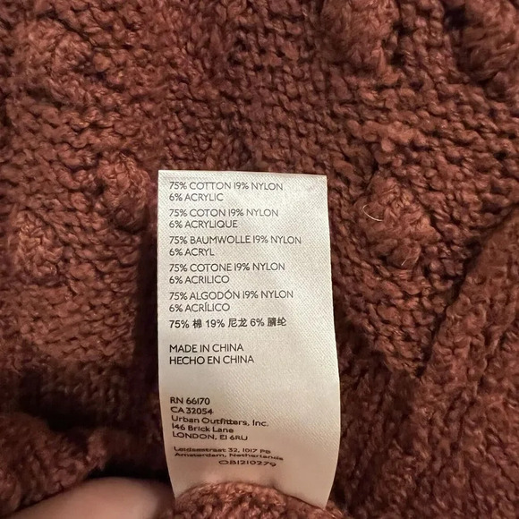 ANTHROPOLOGIE‎ Pilcro Textured Puff Sleeve Cardigan Sweater Size XL Button Front - Picture 9 of 11